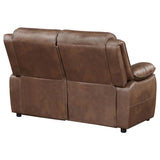 Ellington Upholstered Padded Arm Loveseat Dark Brown | King | Brown | Dark Brown | 508282