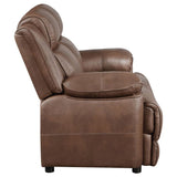 Ellington Upholstered Padded Arm Loveseat Dark Brown | King | Brown | Dark Brown | 508282