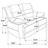 Ellington Upholstered Padded Arm Loveseat Dark Brown | King | Brown | Dark Brown | 508282