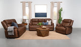 Ellington Upholstered Padded Arm Loveseat Dark Brown | King | Brown | Dark Brown | 508282