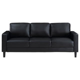 Ruth 2-piece Upholstered Track Arm Sofa Set Black | 508361-S2