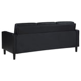 Ruth 2-piece Upholstered Track Arm Sofa Set Black | 508361-S2