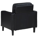 Ruth 3-piece Upholstered Track Arm Sofa Set Black | 3-piece | 508361-S3