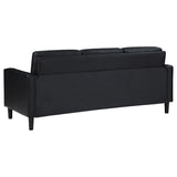 Ruth Upholstered Track Arm Sofa Black | King | Black | 508361