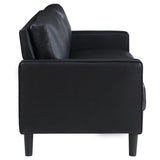 Ruth Upholstered Track Arm Sofa Black | King | Black | 508361