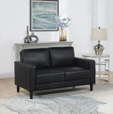 Ruth Upholstered Track Arm Loveseat Black | King | Black | 508362
