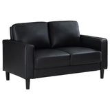 Ruth Upholstered Track Arm Loveseat Black | King | Black | 508362