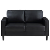 Ruth Upholstered Track Arm Loveseat Black | King | Black | 508362