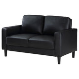 Ruth Upholstered Track Arm Loveseat Black | King | Black | 508362