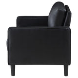 Ruth Upholstered Track Arm Loveseat Black | King | Black | 508362