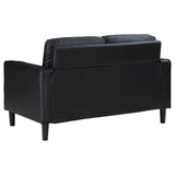 Ruth Upholstered Track Arm Loveseat Black | King | Black | 508362
