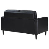Ruth Upholstered Track Arm Loveseat Black | King | Black | 508362