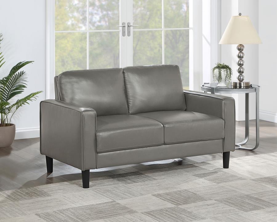 Ruth Upholstered Track Arm Loveseat Grey | King | Grey | 508366