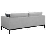 Apperson 2-piece Upholstered Track Arm Sofa Set Light Grey | Grey | Light Grey | 508681-S2