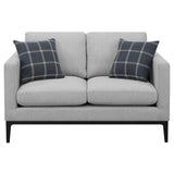 Apperson 2-piece Upholstered Track Arm Sofa Set Light Grey | Grey | Light Grey | 508681-S2