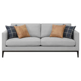 Apperson 3-piece Upholstered Track Arm Sofa Set Light Grey | Grey | Light Grey | 508681-S3