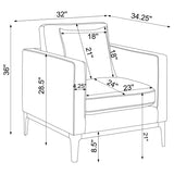 Apperson 3-piece Upholstered Track Arm Sofa Set Light Grey | Grey | Light Grey | 508681-S3