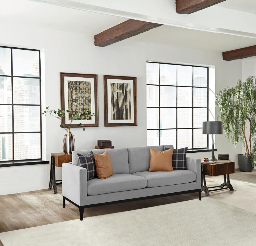 Apperson Upholstered Track Arm Sofa Light Grey | Grey | Light Grey | 508681