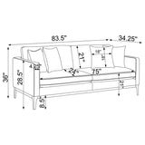 Apperson Upholstered Track Arm Sofa Light Grey | Grey | Light Grey | 508681