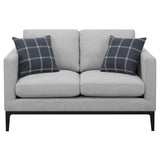 Apperson Upholstered Track Arm Loveseat Light Grey | Grey | Light Grey | 508682