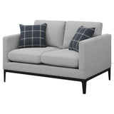 Apperson Upholstered Track Arm Loveseat Light Grey | Grey | Light Grey | 508682