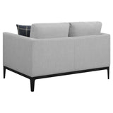 Apperson Upholstered Track Arm Loveseat Light Grey | Grey | Light Grey | 508682