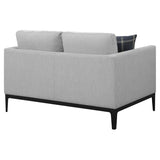 Apperson Upholstered Track Arm Loveseat Light Grey | Grey | Light Grey | 508682