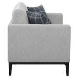 Apperson Upholstered Track Arm Loveseat Light Grey | Grey | Light Grey | 508682