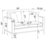 Apperson Upholstered Track Arm Loveseat Light Grey | Grey | Light Grey | 508682
