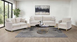 Corliss 2-piece Upholstered Arched Arm Sofa Set Beige