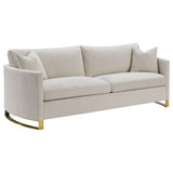 Corliss Upholstered Curved Track Arm Sofa Beige | Beige | 508821