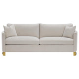 Corliss Upholstered Curved Track Arm Sofa Beige | Beige | 508821