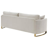Corliss Upholstered Curved Track Arm Sofa Beige | Beige | 508821