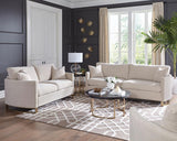 Corliss Upholstered Curved Track Arm Loveseat Beige | Beige | 508822
