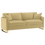 Corliss Upholstered Curved Track Arm Sofa Camel | Beige | Camel | 508824