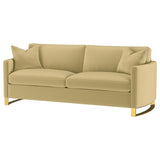 Corliss Upholstered Curved Track Arm Sofa Camel | Beige | Camel | 508824