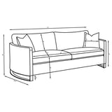 Corliss Upholstered Curved Track Arm Sofa Camel | Beige | Camel | 508824