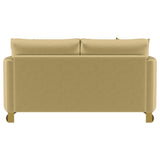 Corliss Upholstered Curved Track Arm Loveseat Camel | Beige | Camel | 508825