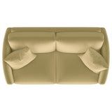 Corliss Upholstered Curved Track Arm Loveseat Camel | Beige | Camel | 508825