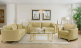 Corliss Upholstered Curved Track Arm Loveseat Camel | Beige | Camel | 508825