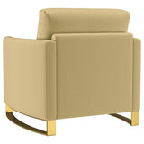 Corliss Upholstered Curved Track Arm Chair Camel | Brown | Camel | 508826