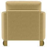 Corliss Upholstered Curved Track Arm Chair Camel