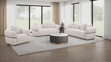 Jeanette 73-inch Fabric Upholstered Round Arm Loveseat Beige | Beige | 508962
