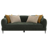 Jade Chenille Upholstered Modern Track Arm Sofa Green | Green | 509131