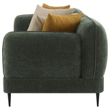 Jade Chenille Upholstered Modern Track Arm Sofa Green | Green | 509131