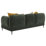 Jade Chenille Upholstered Modern Track Arm Sofa Green | Green | 509131