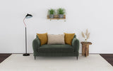 Jade Chenille Upholstered Modern Track Arm Loveseat Green | King | Green | 509132