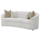 Rainn Boucle Upholstered Sloped Arm Sofa Latte | Beige | Latte | 509171