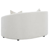 Rainn Boucle Upholstered Sloped Arm Loveseat Latte | Full | Beige | Latte | 509172
