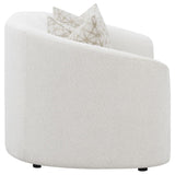 Rainn Boucle Upholstered Sloped Arm Loveseat Latte | Full | Beige | Latte | 509172